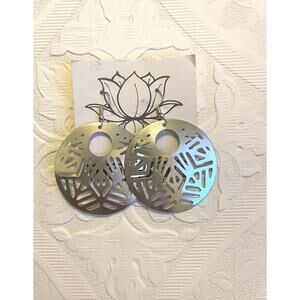 Chic Silver Cutout Earrings